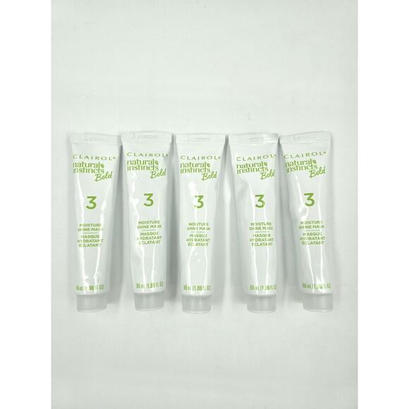 Lot of 5 Clairol Natural Instincts Bold Moisture Shine Mask Conditioner 1.86 oz